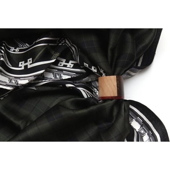 Wood Scarf Ring logo Christmas Gift Ring‎ - Picture 7 of 11